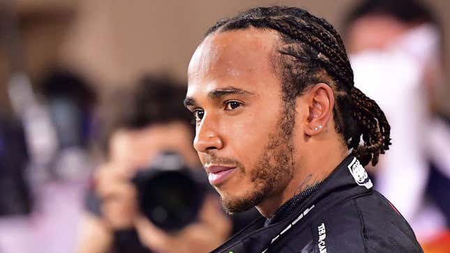 A photo of Lewis Hamilton at the 2020 Bahrain Grand Prix. 